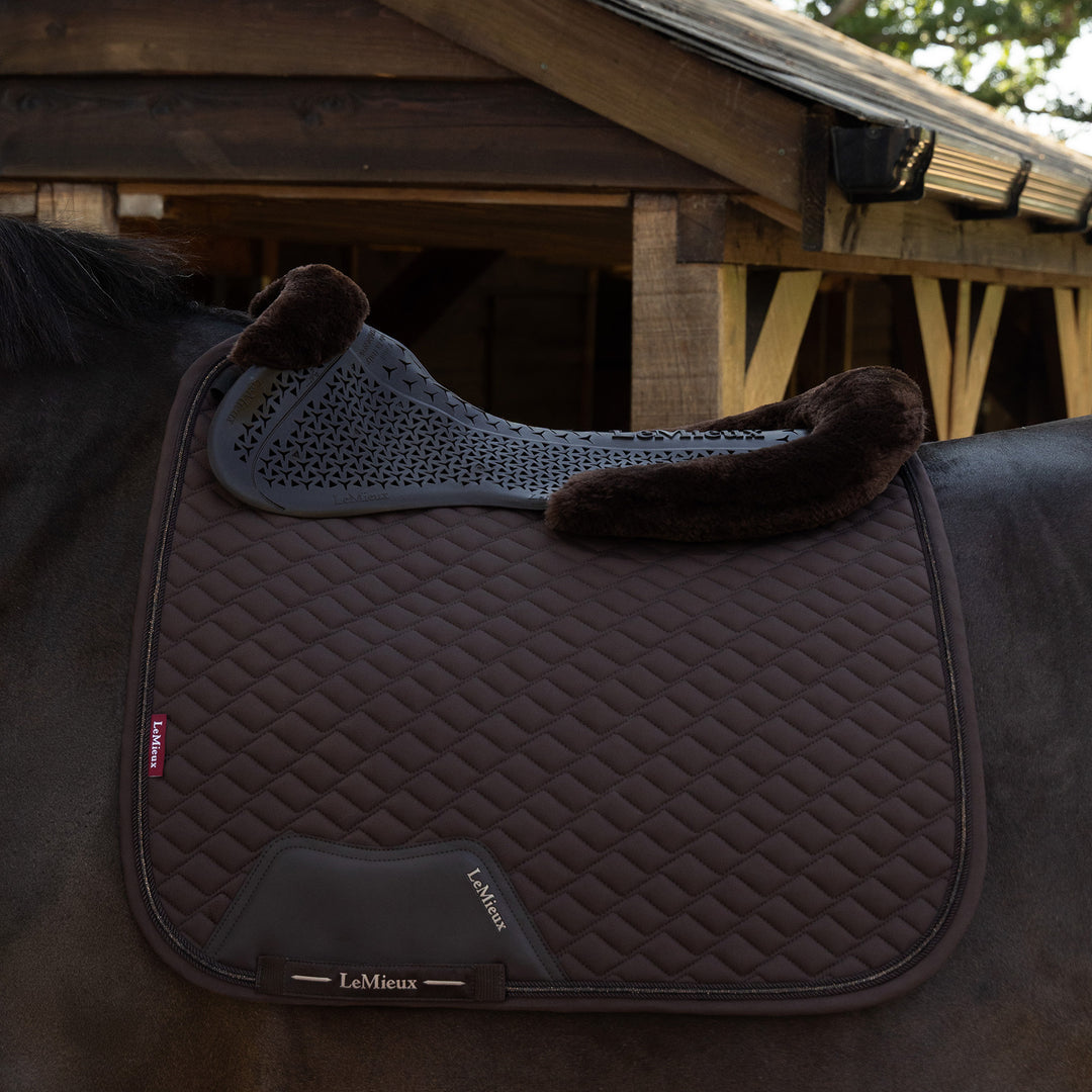 LeMieux Gel-Tek Shaped Vegan-Wool Half Pad