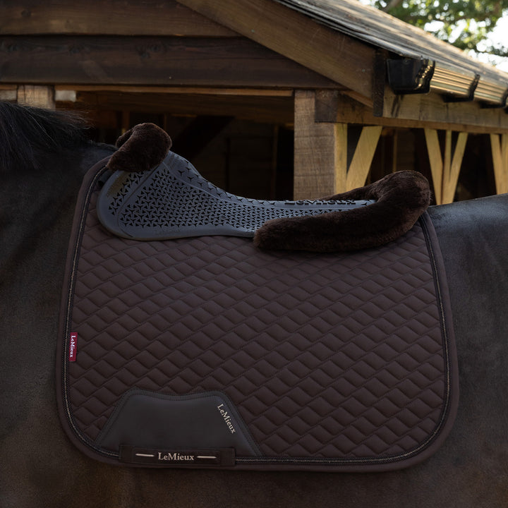 LeMieux Gel-Tek Shaped Vegan-Wool Half Pad
