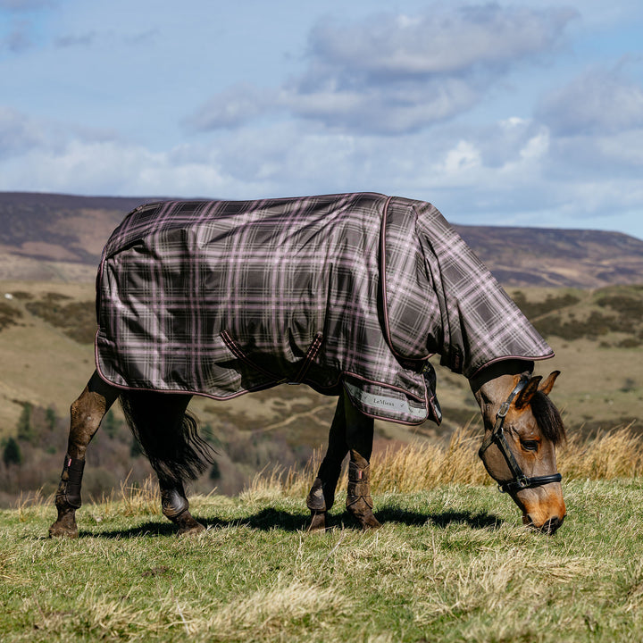 LeMieux Arika Check 100g Turnout Rug - Cocoa