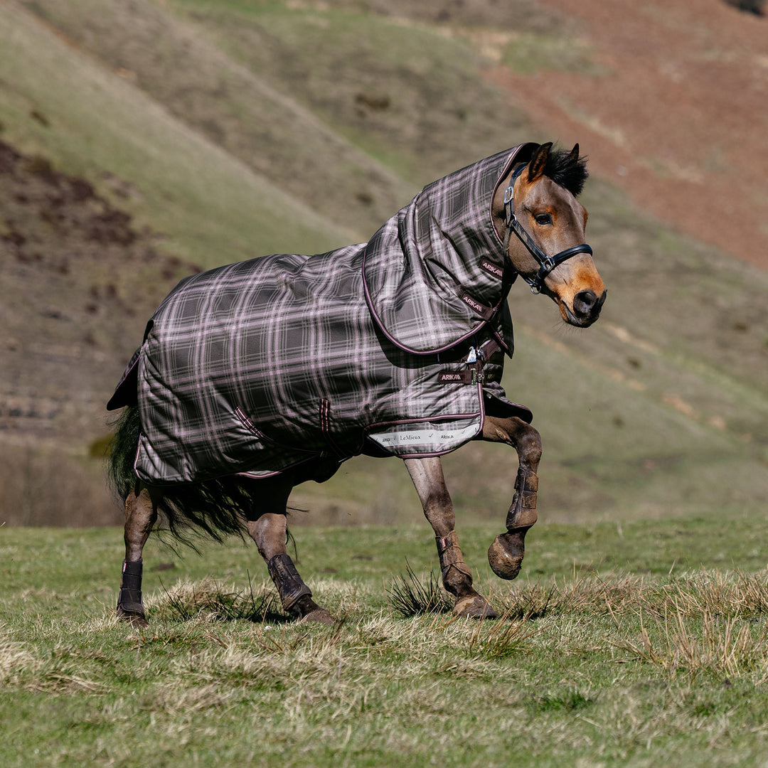 LeMieux Arika Check 100g Turnout Rug - Cocoa