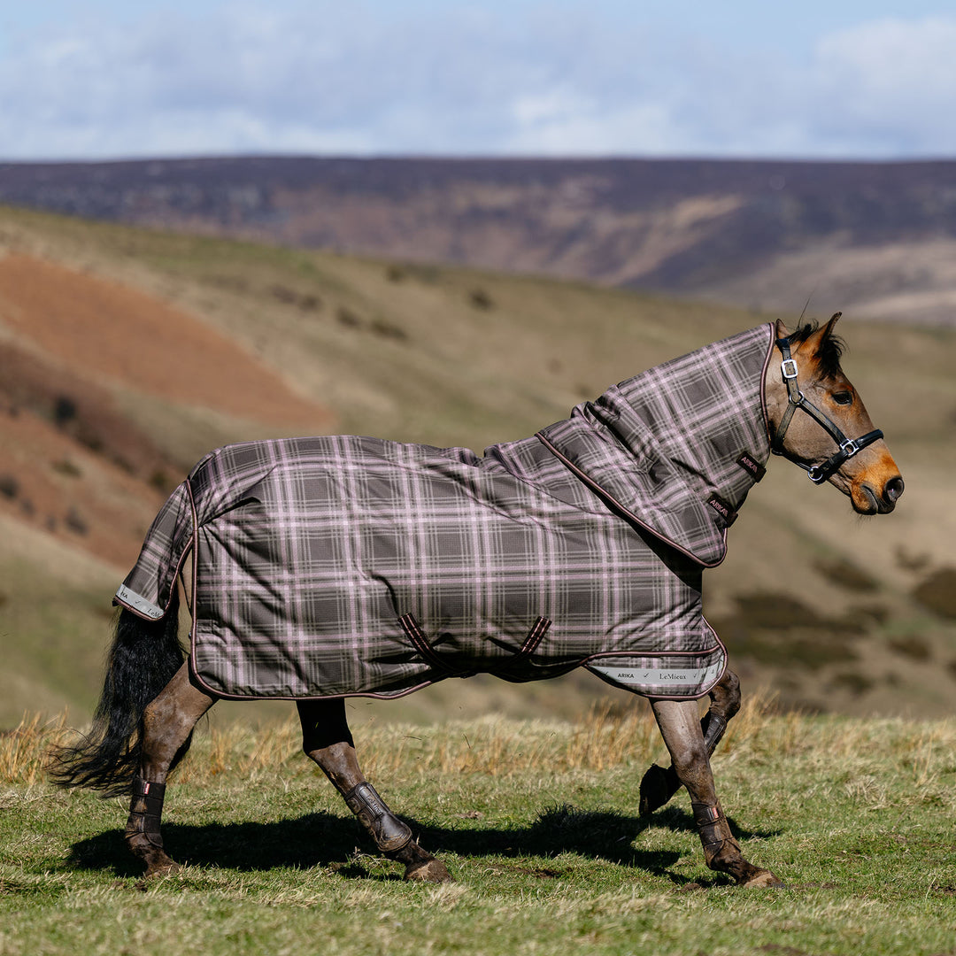 LeMieux Arika Check 100g Turnout Rug - Cocoa