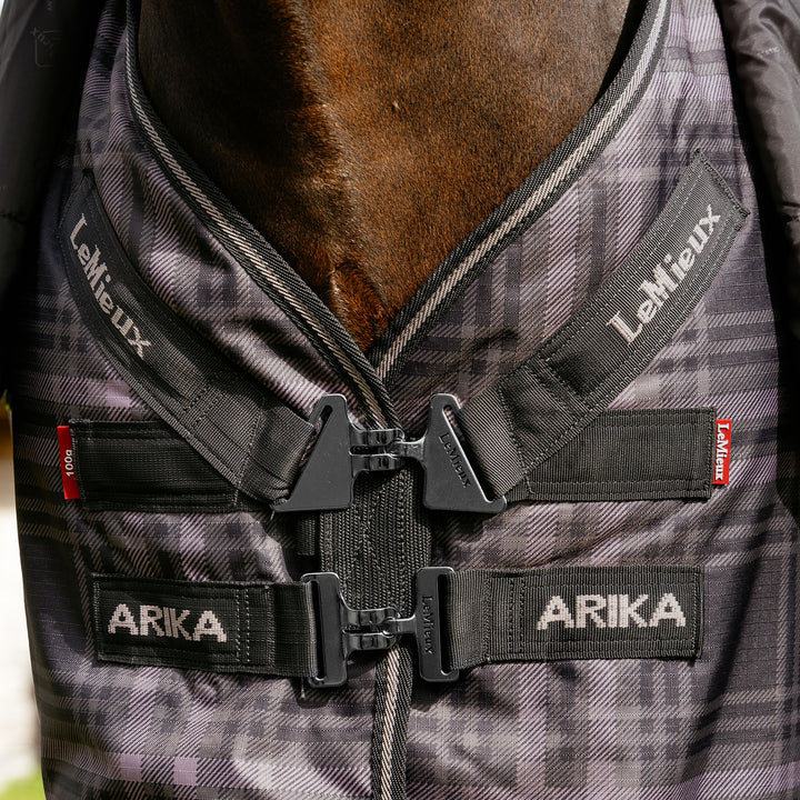 LeMieux Arika Check 100g Turnout Rug - Cocoa