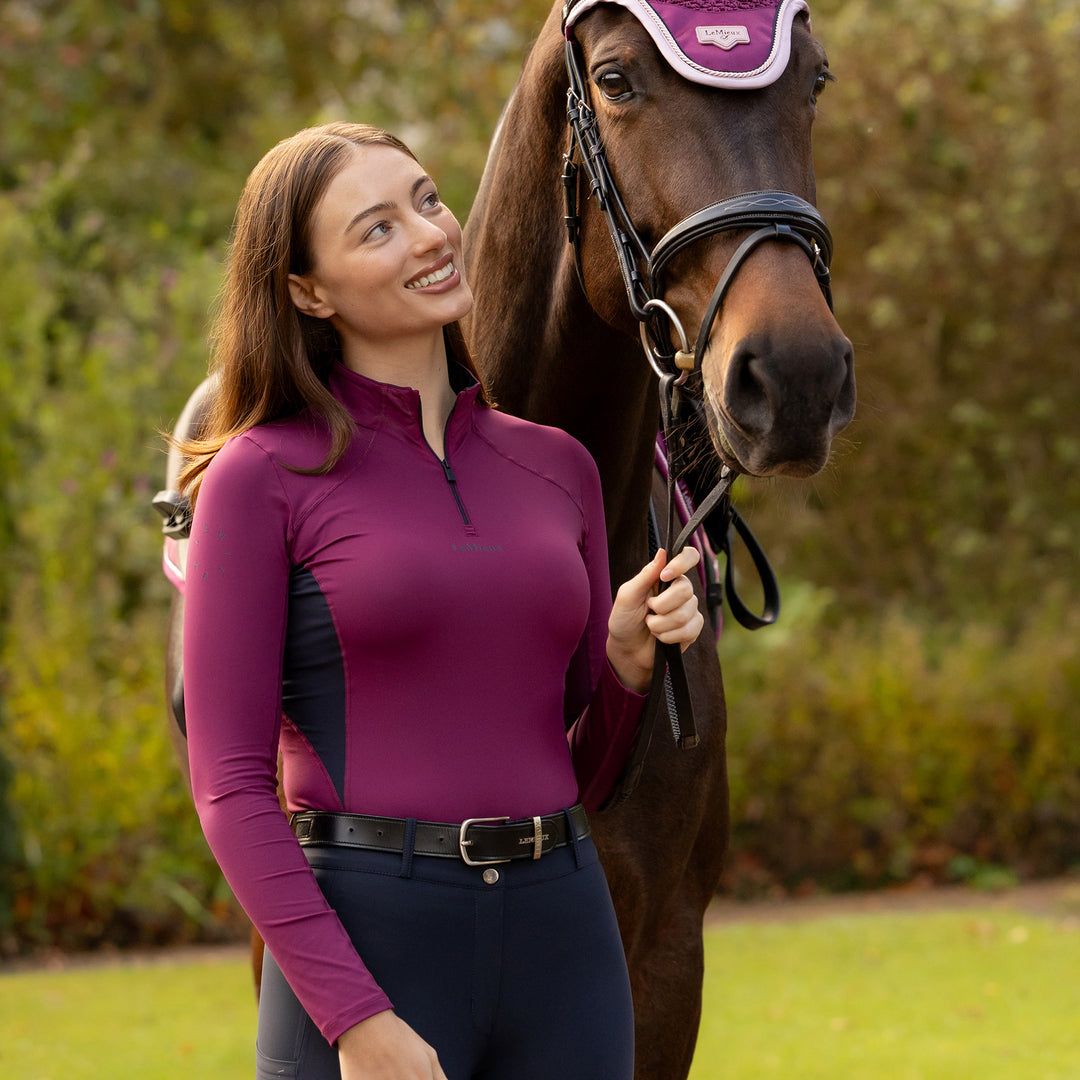 LeMieux Ladies Classique Base Layer - Blackberry