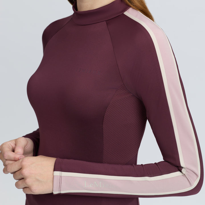LeMieux Ladies Talia Turtle Neck Base Layer - Bramble