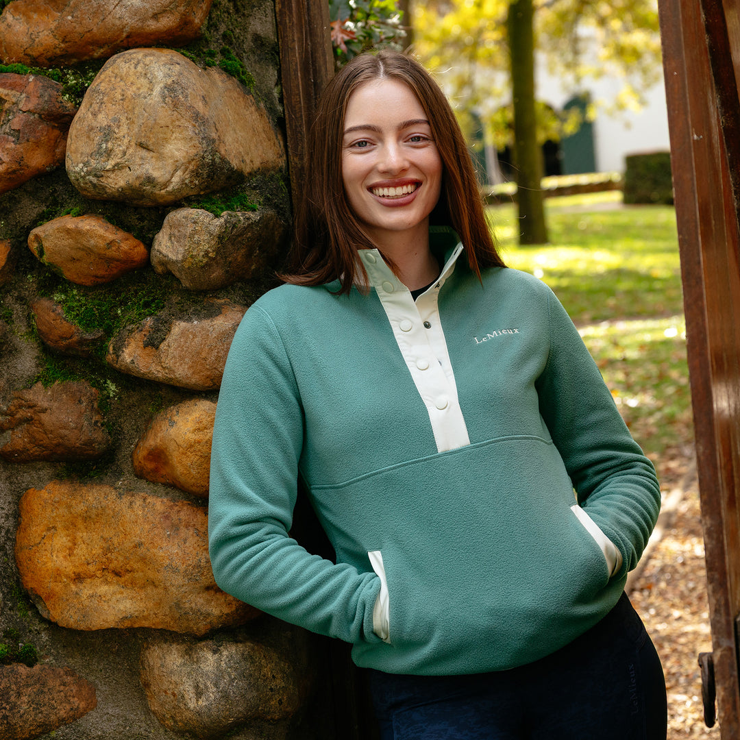 LeMieux Ladies Piper Popper Fleece - Aloe