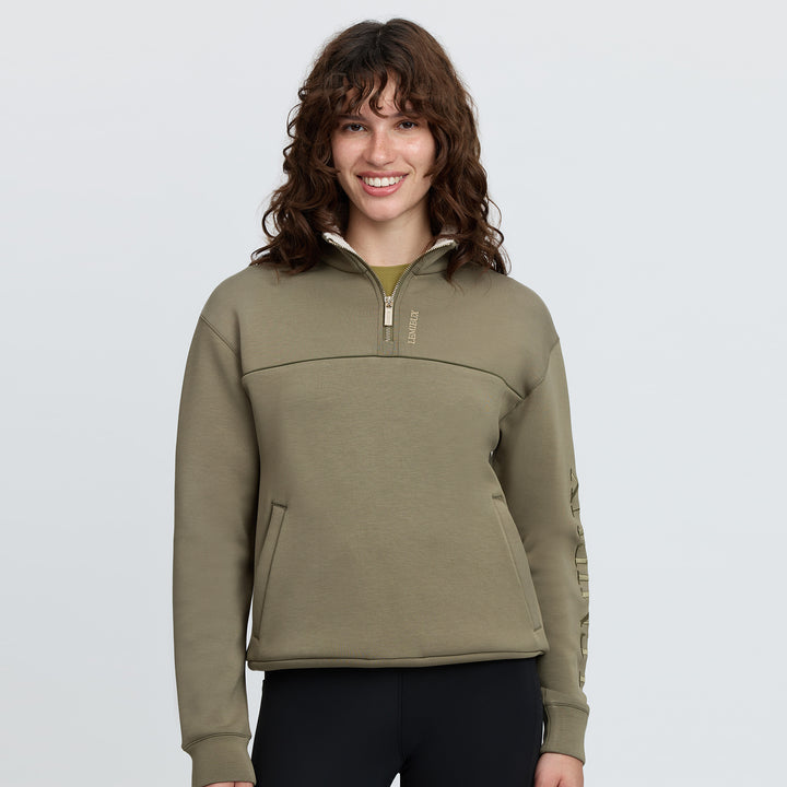 LeMieux Ladies Scarlet Quarter Zip Sweat - Willow Green