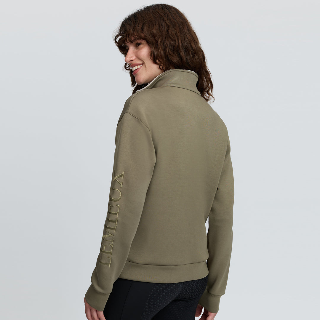 LeMieux Ladies Scarlet Quarter Zip Sweat - Willow Green