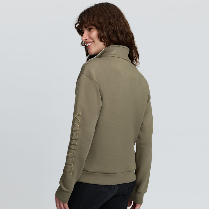 LeMieux Ladies Scarlet Quarter Zip Sweat - Willow Green