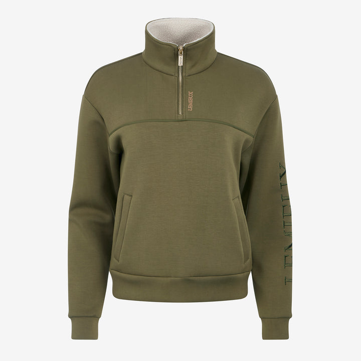 LeMieux Ladies Scarlet Quarter Zip Sweat - Willow Green