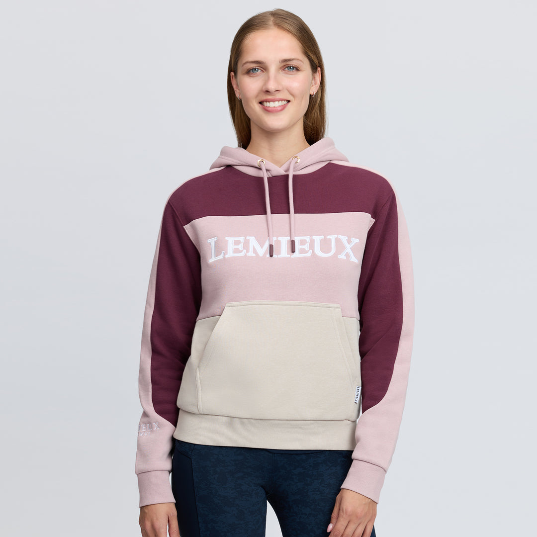 LeMieux Ladies Kadie Colour Block Hoodie - Wild Rose