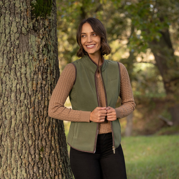 LeMieux Ladies Frankie Fleece Gilet - Willow Green