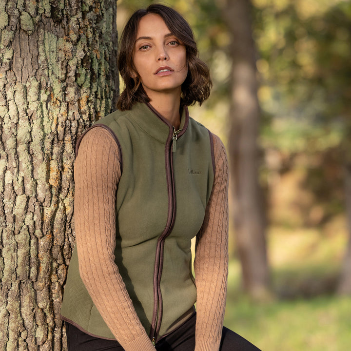LeMieux Ladies Frankie Fleece Gilet - Willow Green