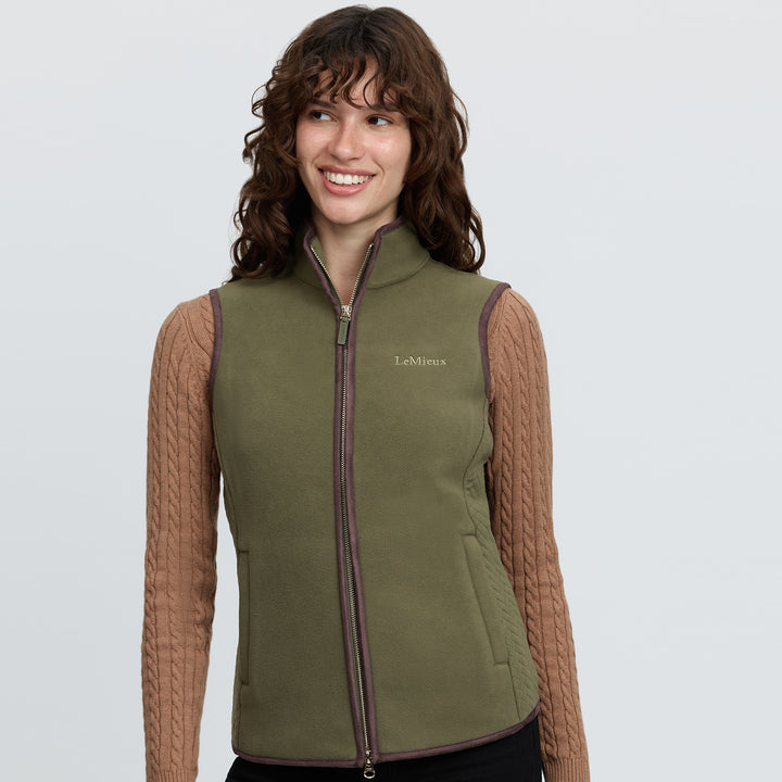 LeMieux Ladies Frankie Fleece Gilet - Willow Green