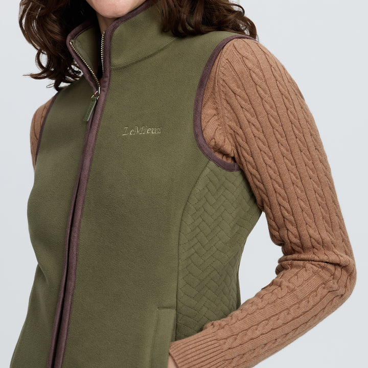 LeMieux Ladies Frankie Fleece Gilet - Willow Green