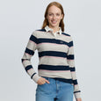 LeMieux Ladies Sloane Stripe Rugby Shirt - Bramble