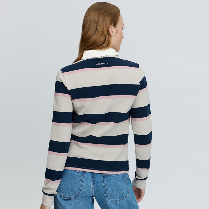 LeMieux Ladies Sloane Stripe Rugby Shirt - Stone