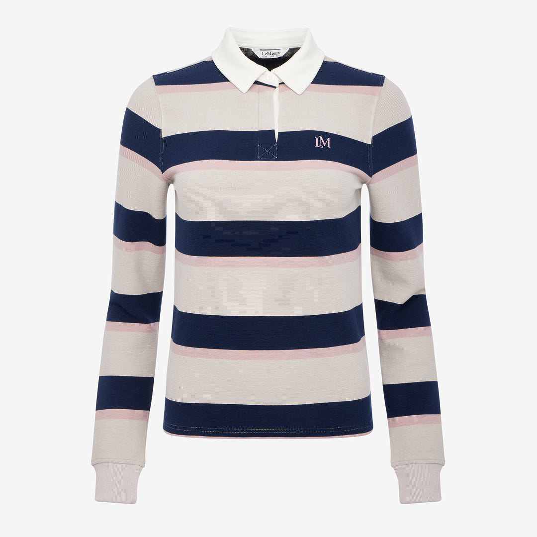 LeMieux Ladies Sloane Stripe Rugby Shirt - Stone
