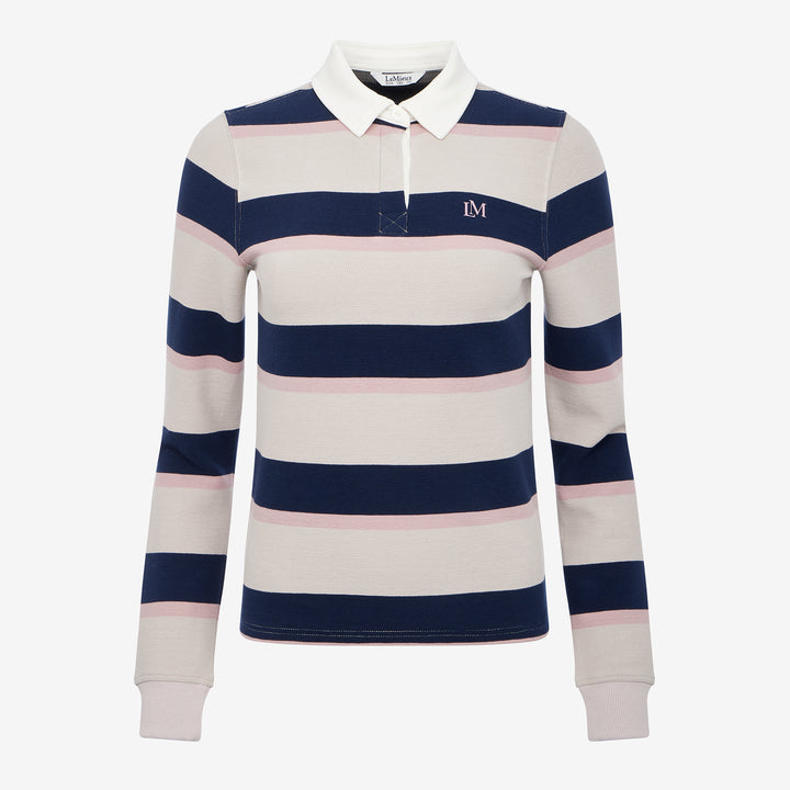 LeMieux Ladies Sloane Stripe Rugby Shirt - Stone