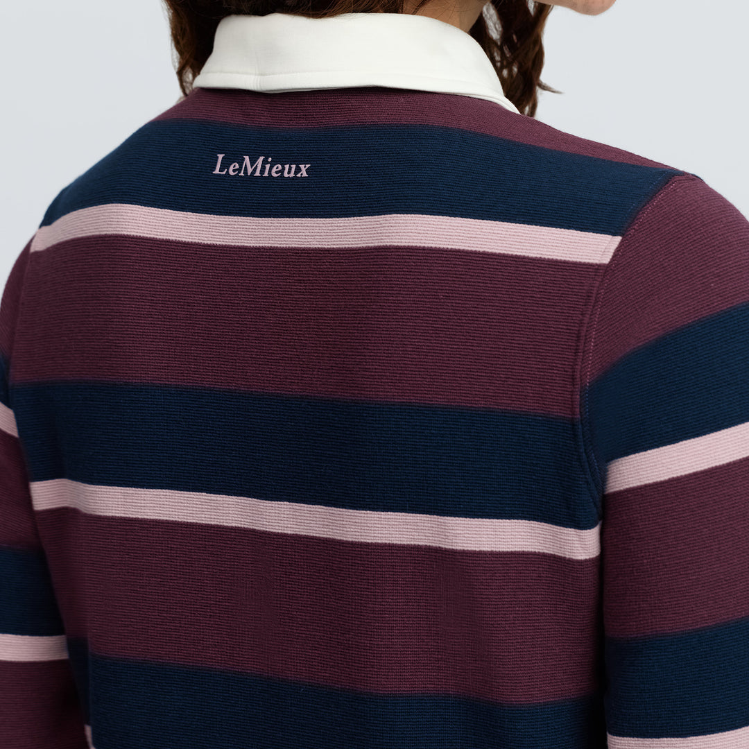 LeMieux Ladies Sloane Stripe Rugby Shirt - Bramble