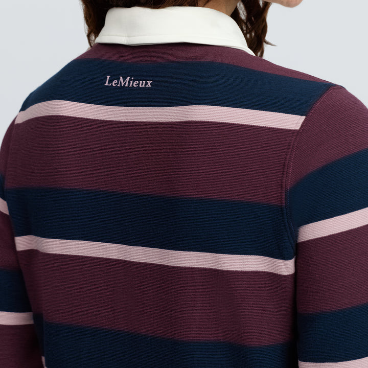 LeMieux Ladies Sloane Stripe Rugby Shirt - Bramble