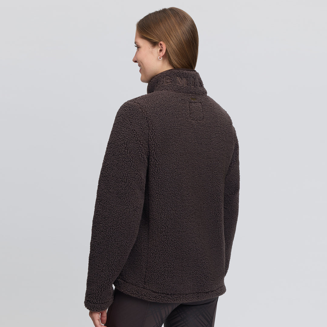 LeMieux Ladies Heritage Borg Zip Through Jacket - Cocoa