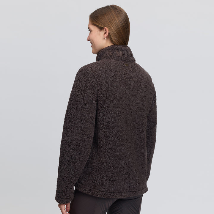 LeMieux Ladies Heritage Borg Zip Through Jacket - Cocoa