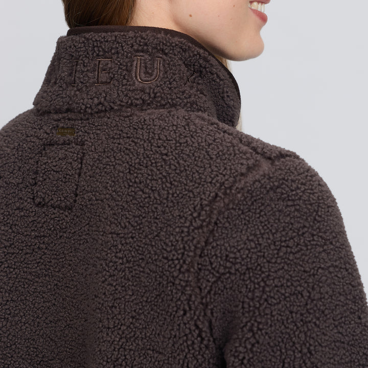 LeMieux Ladies Heritage Borg Zip Through Jacket - Cocoa