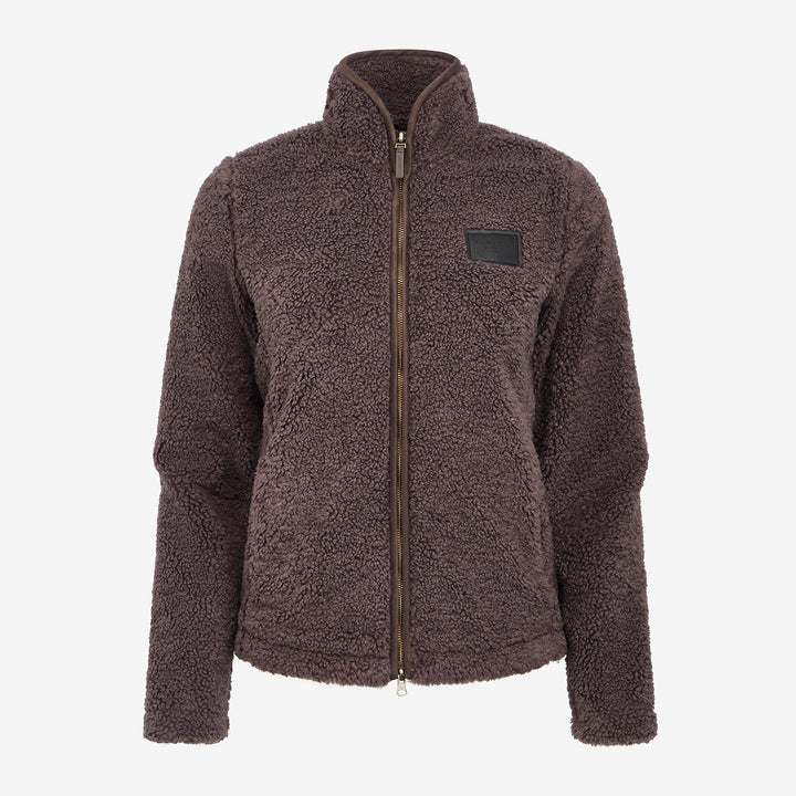 LeMieux Ladies Heritage Borg Zip Through Jacket - Cocoa