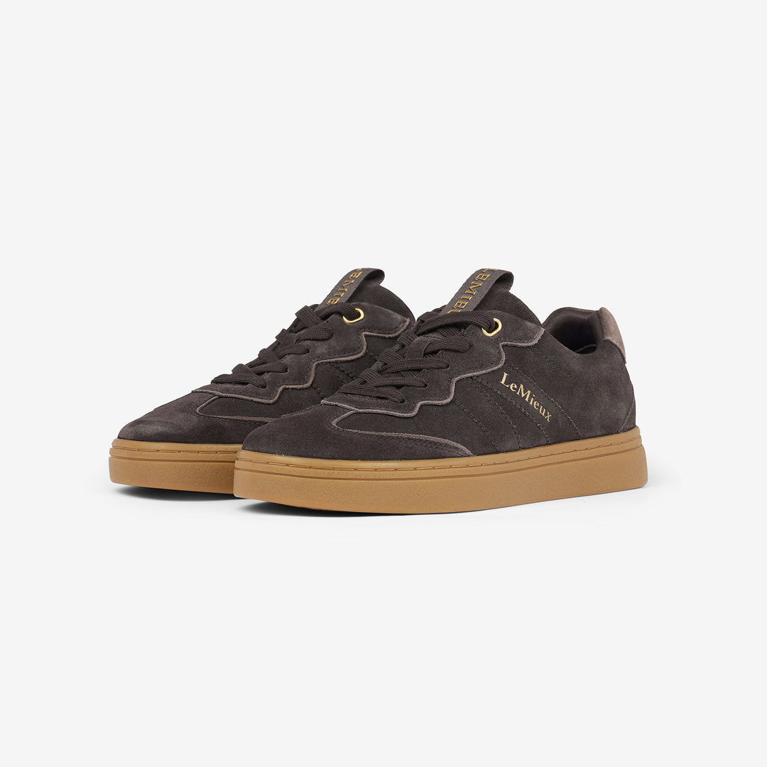 LeMieux Ladies Stockbridge Suede Trainer - Cocoa
