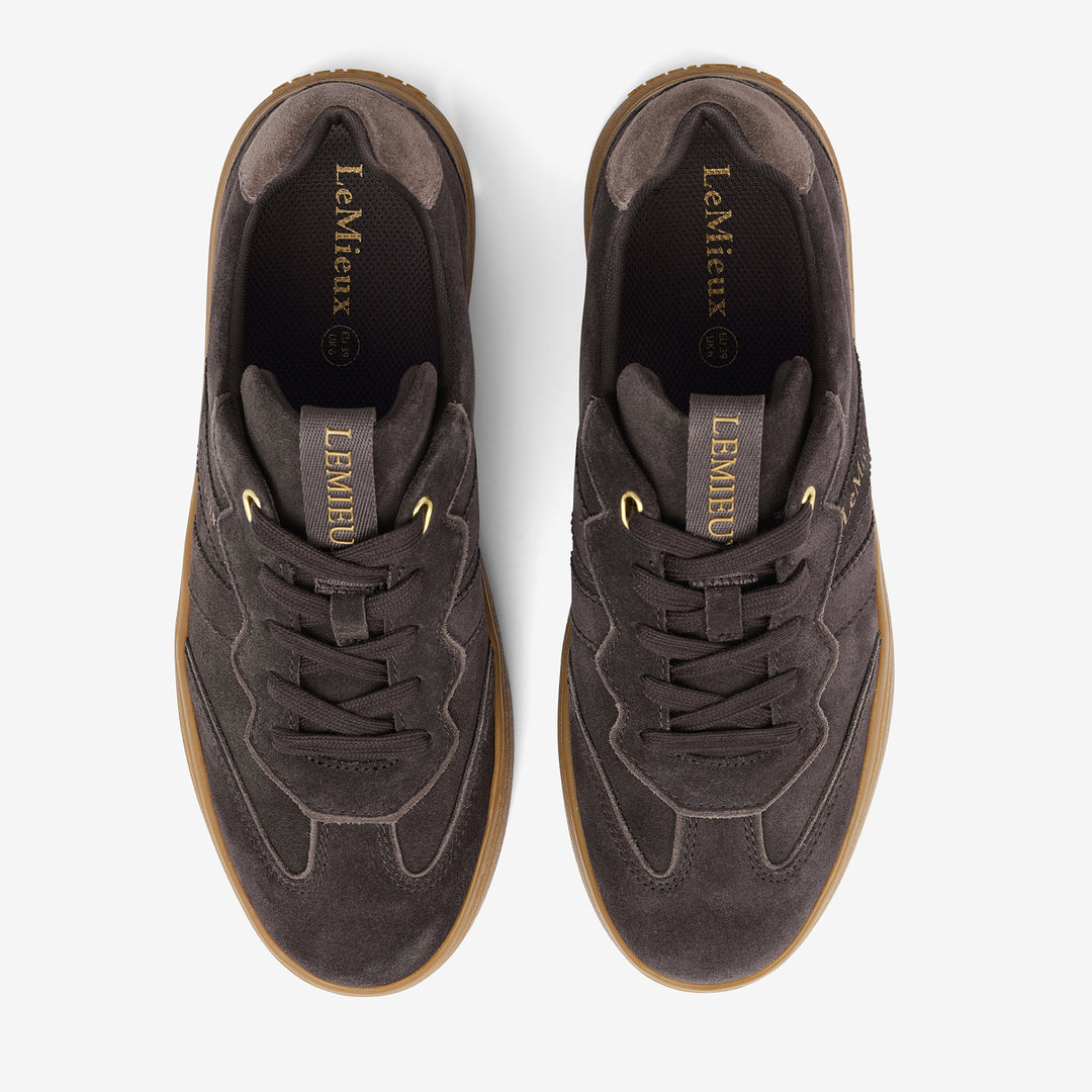LeMieux Ladies Stockbridge Suede Trainer - Cocoa