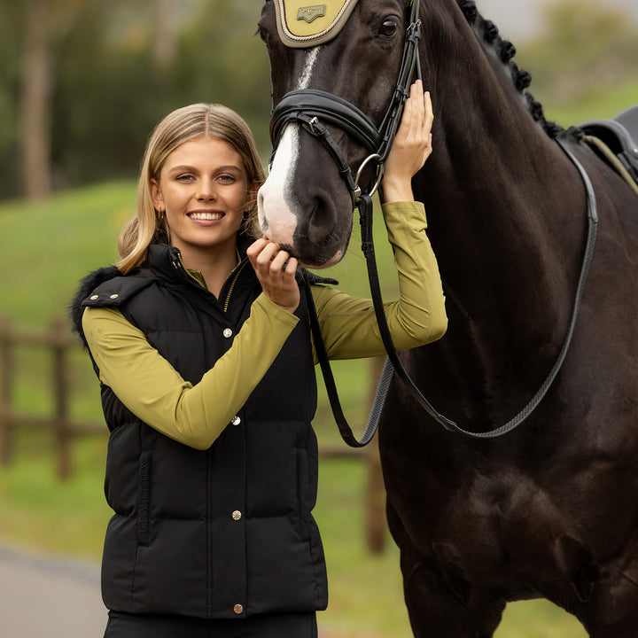 LeMieux Ladies Margot Hooded Gilet - Black
