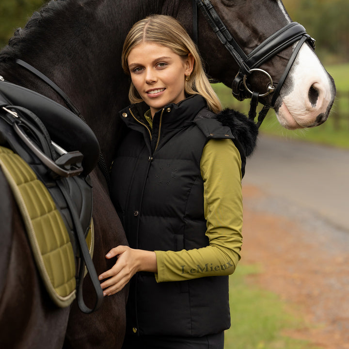 LeMieux Ladies Margot Hooded Gilet - Black