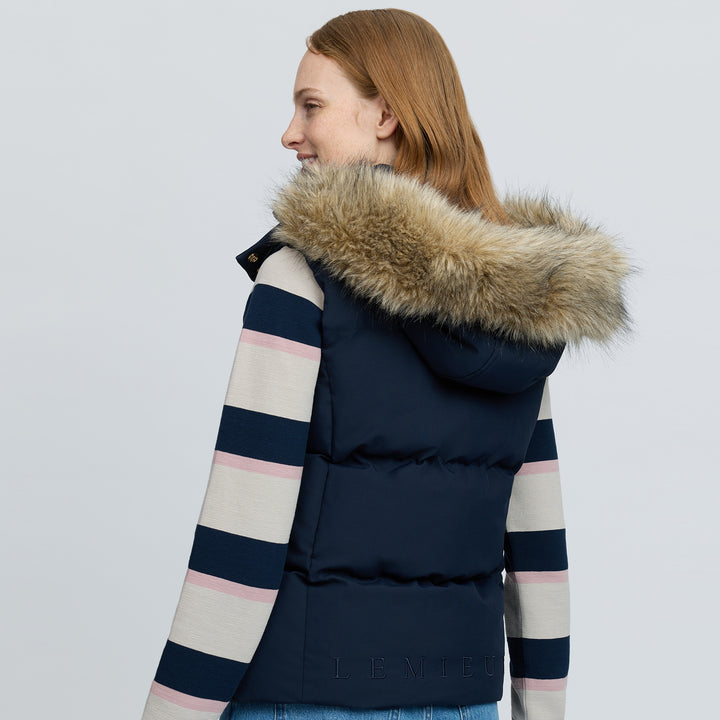 LeMieux Ladies Margot Hooded Gilet - Navy