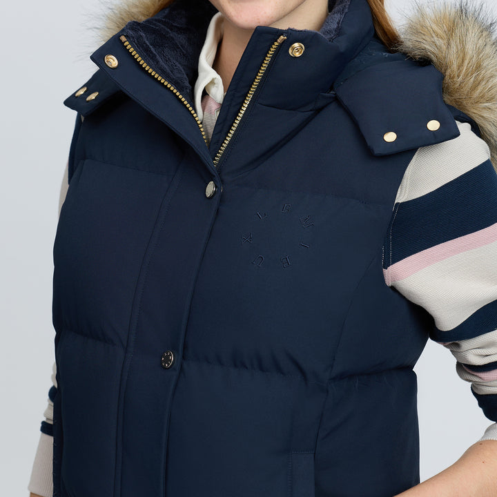 LeMieux Ladies Margot Hooded Gilet - Navy