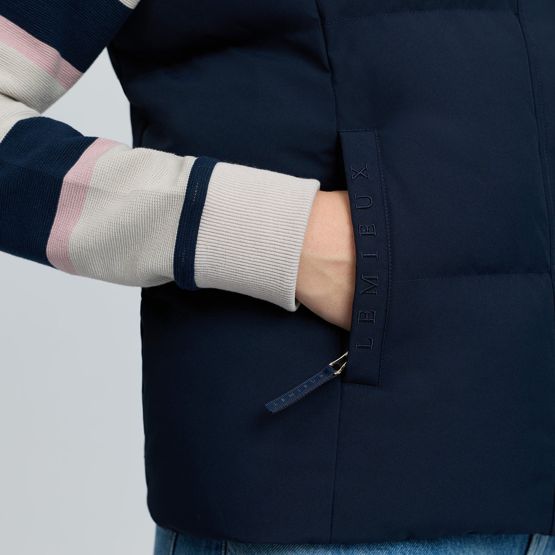 LeMieux Ladies Margot Hooded Gilet - Navy