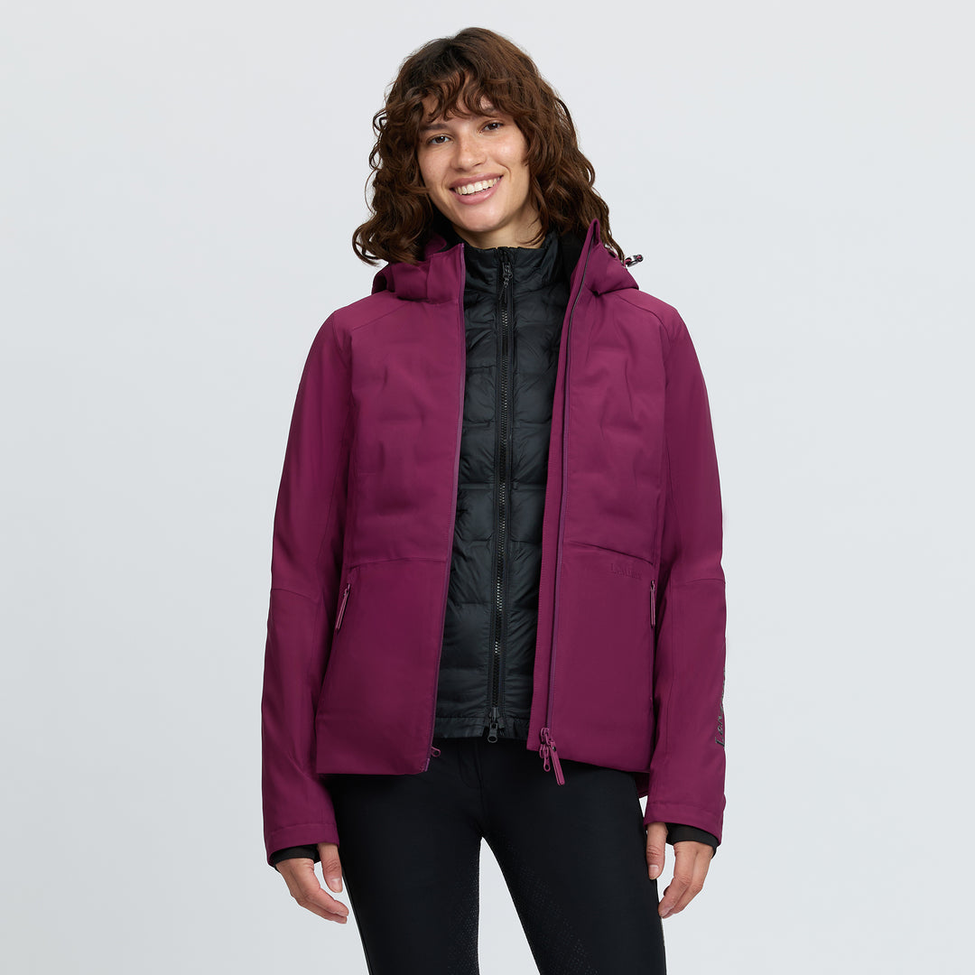 LeMieux Ladies Brooke 3 in 1 Waterproof Hybrid Jacket - Blackberry