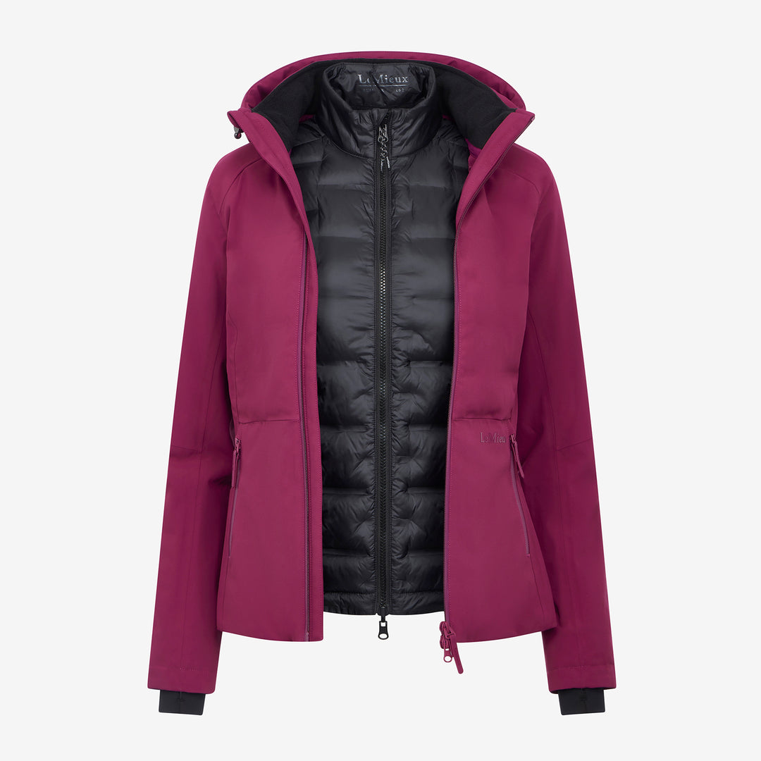 LeMieux Ladies Brooke 3 in 1 Waterproof Hybrid Jacket - Blackberry