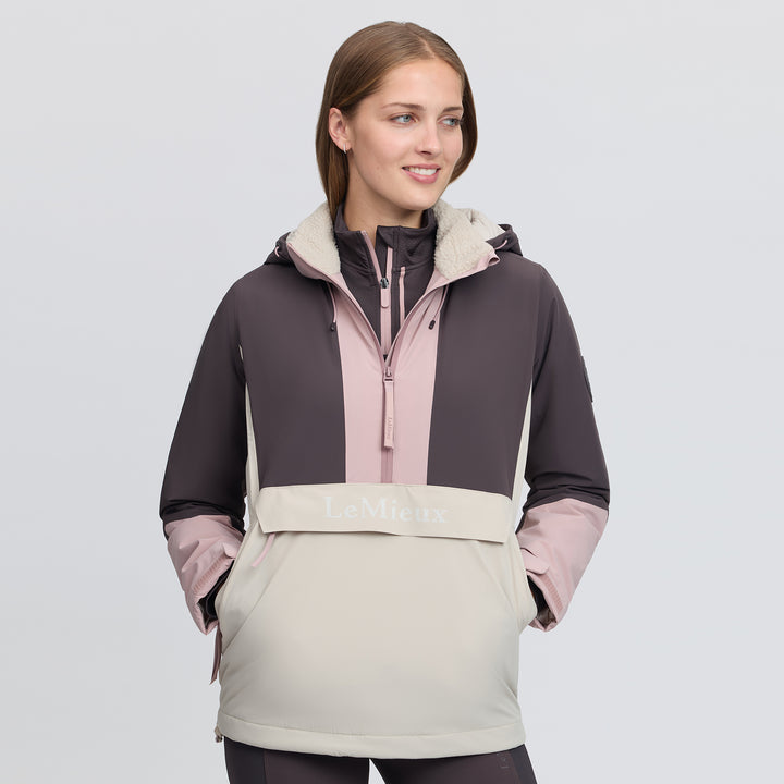 LeMieux Ladies Phoebe Half Zip Waterproof Anorak - Wild Rose