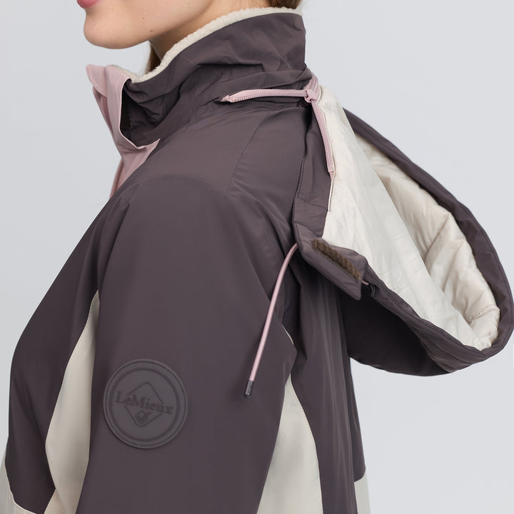 LeMieux Ladies Phoebe Half Zip Waterproof Anorak - Wild Rose