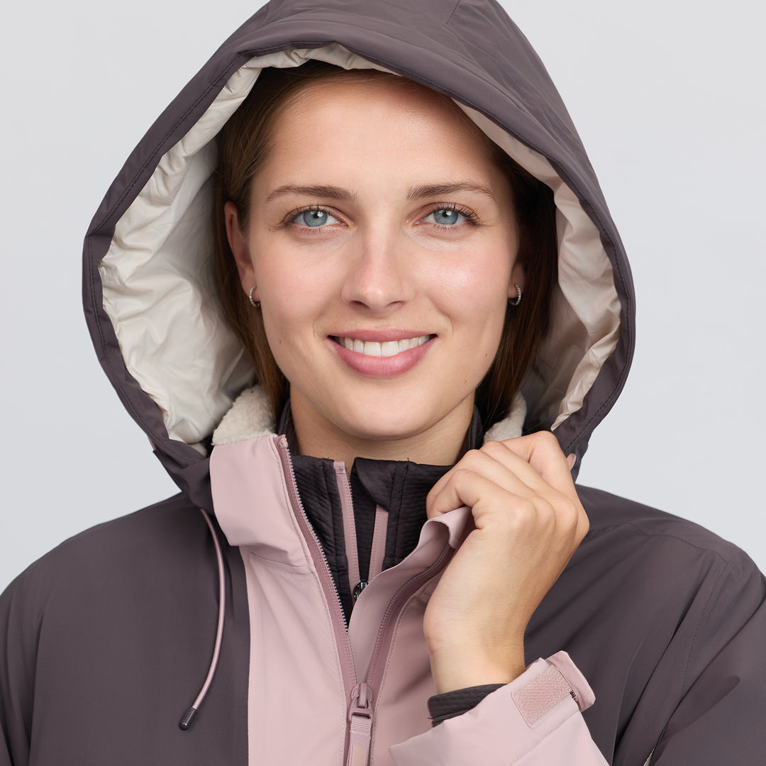 LeMieux Ladies Phoebe Half Zip Waterproof Anorak - Wild Rose
