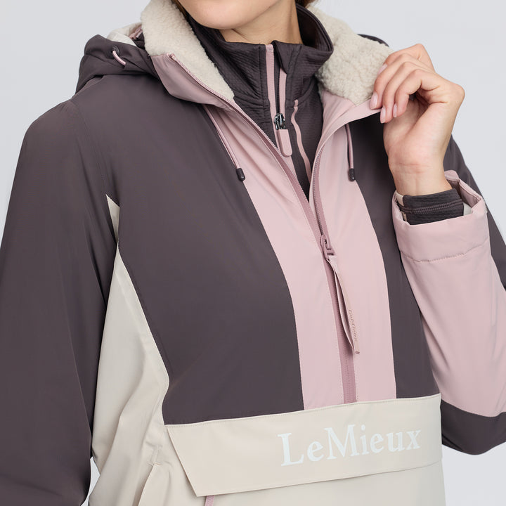 LeMieux Ladies Phoebe Half Zip Waterproof Anorak - Wild Rose