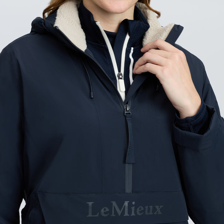 LeMieux Ladies Phoebe Half Zip Waterproof Anorak - Navy