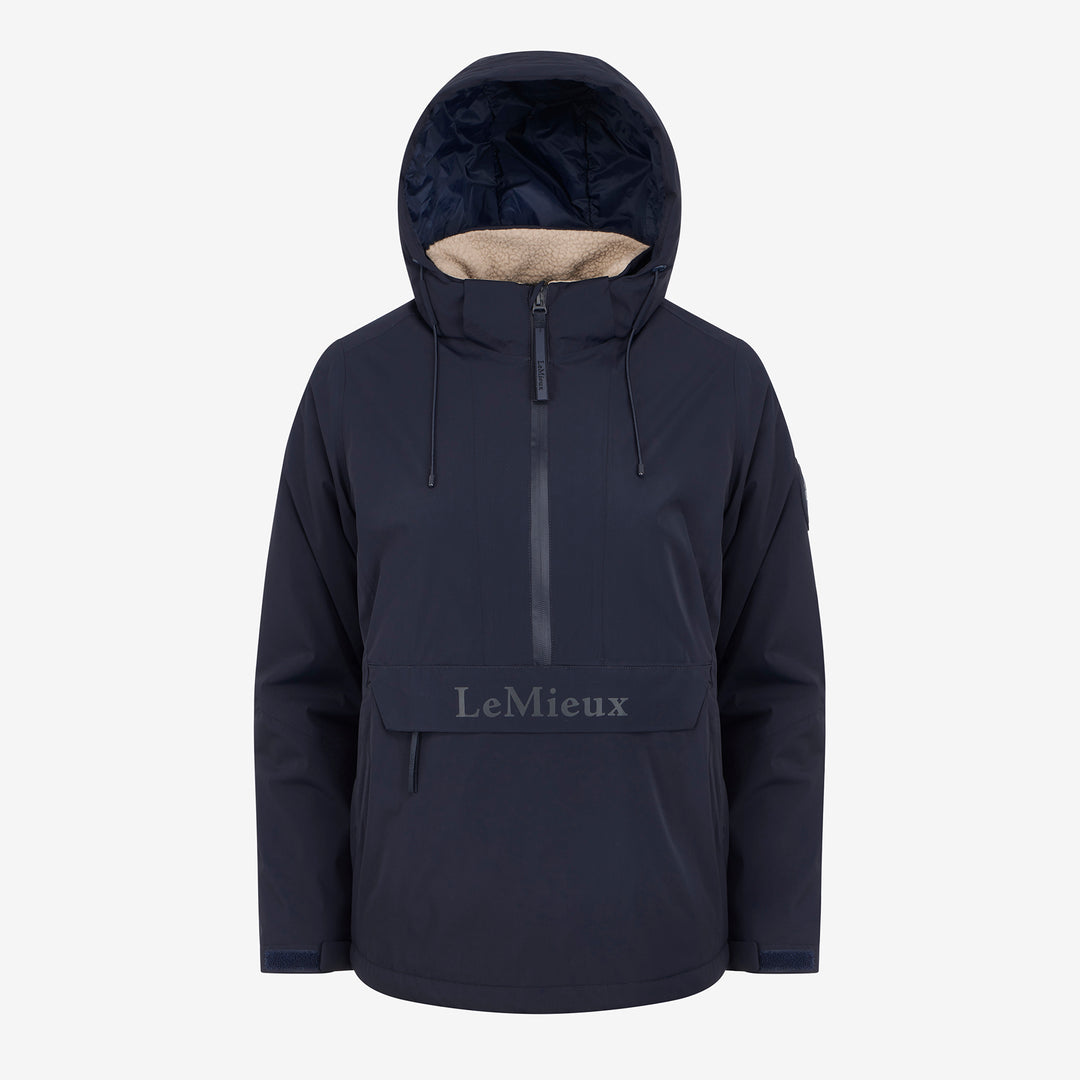 LeMieux Ladies Phoebe Half Zip Waterproof Anorak - Navy