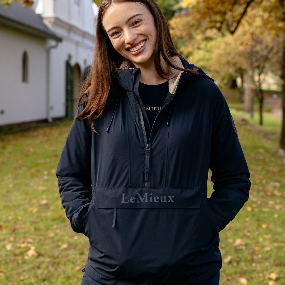 LeMieux Ladies Phoebe Half Zip Waterproof Anorak - Navy