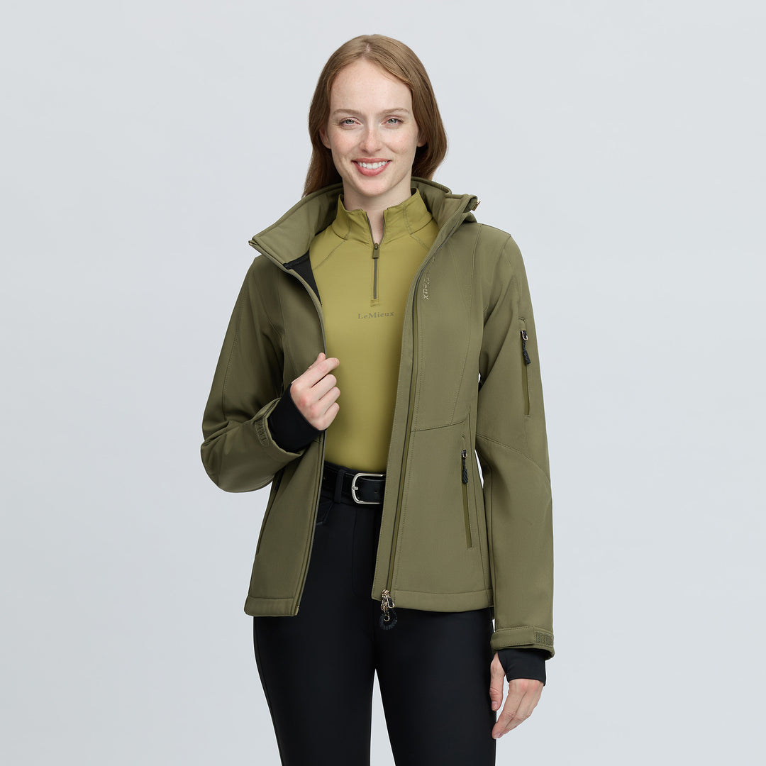 LeMieux Ladies Celine Softshell Jacket - Willow Green