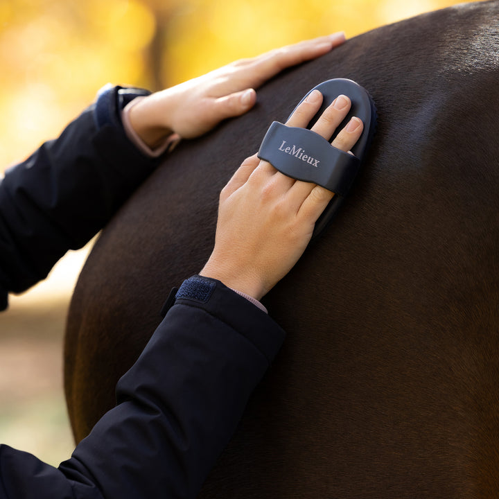 LeMieux Rubber Curry Comb - Navy