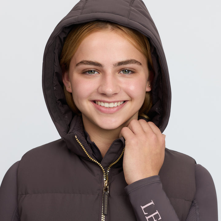 LeMieux Young Rider Joey Hooded Gilet - Cocoa