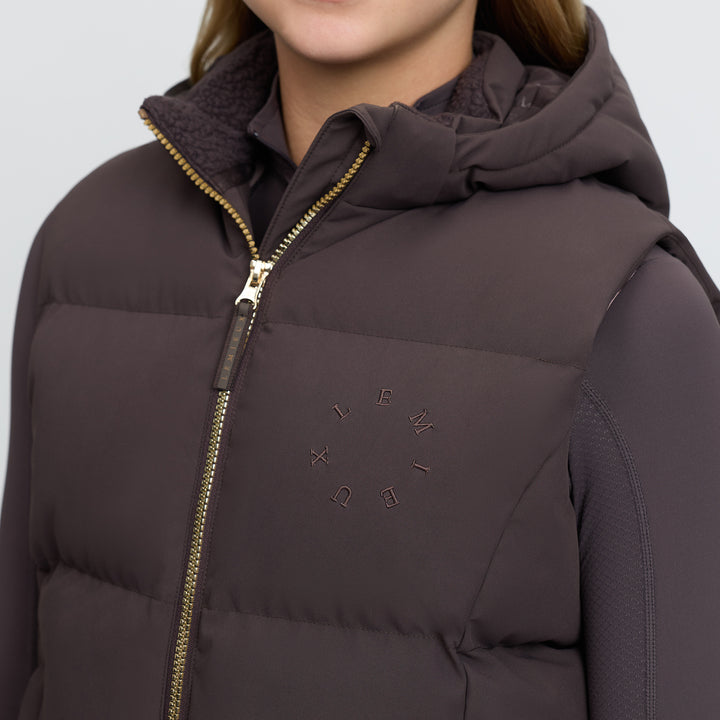 LeMieux Young Rider Joey Hooded Gilet - Cocoa
