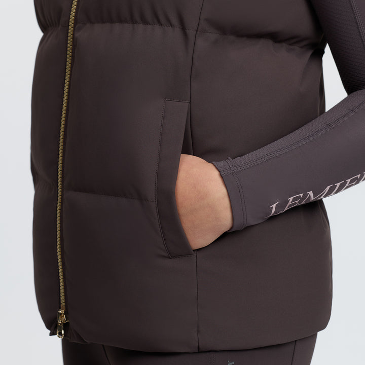 LeMieux Young Rider Joey Hooded Gilet - Cocoa