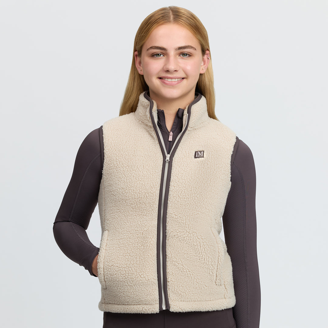 LeMieux Young Rider Trinity Teddy Gilet - Almond